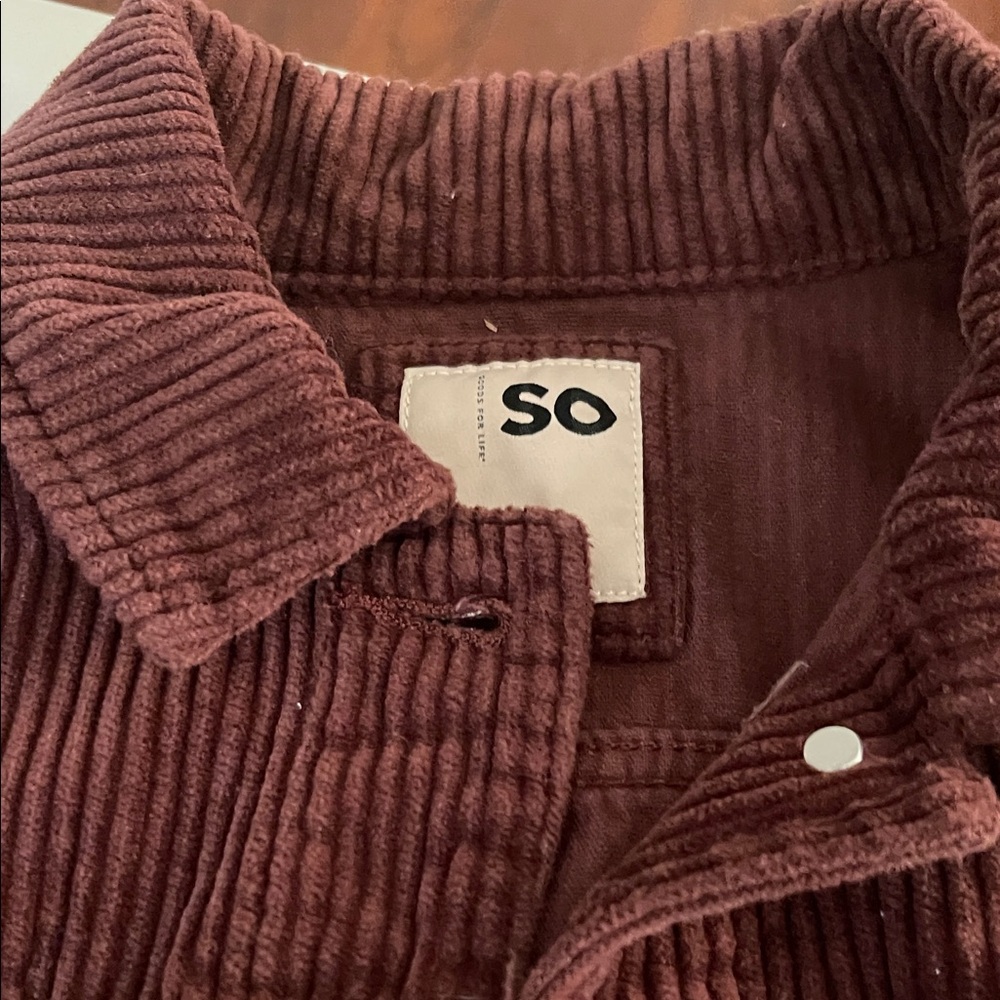 SO Burgundy Corduroy Jacket